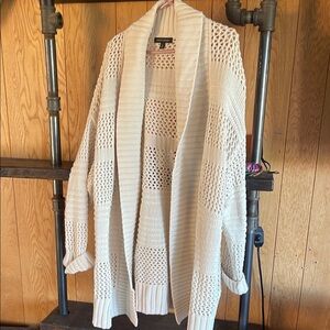 Cozy Beige Knit Cardigan Sweater